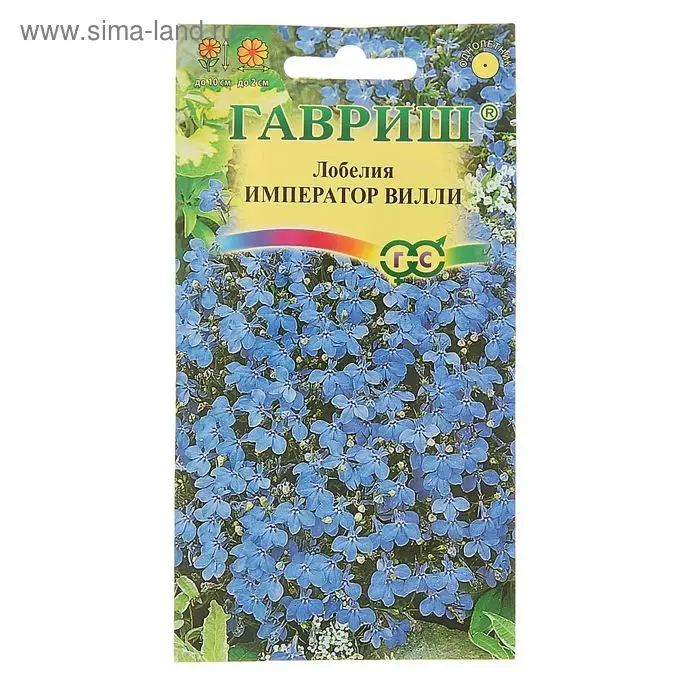 Семена цветов Лобелия Семена цветов Лобелия "Император Вилли", ц/п, О, 0.01 г