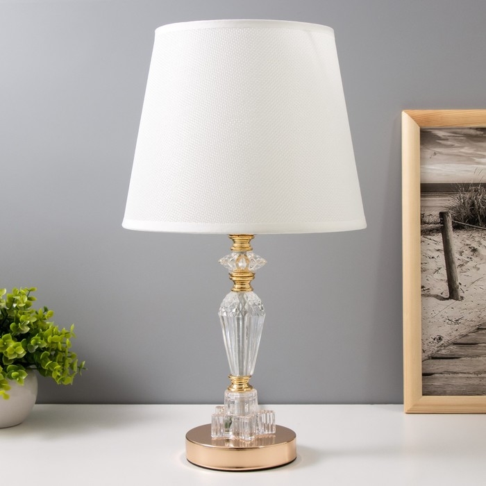 Настольная лампа Настольная лампа "Асфея" Е27 40Вт золото 22х22х40 см RISALUX