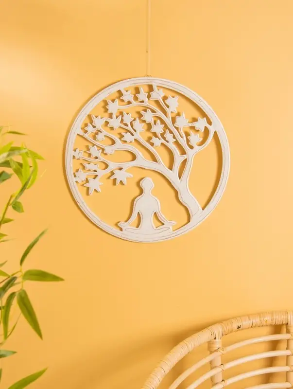 Панно "Умиротворение 2" МДФ, 40х40х1 см, цв. белый