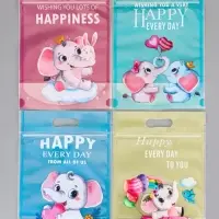 Пакет подарочный, с zip-lock застежкой, 15&times;22 см, МИКС