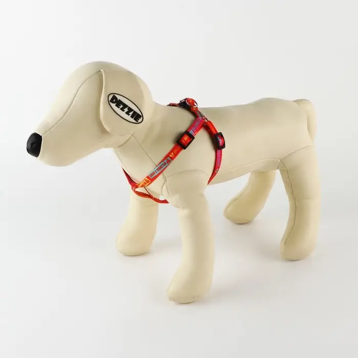 Поводок «Дикий и пушистый» 120×1 см, шлейка 24-36 см