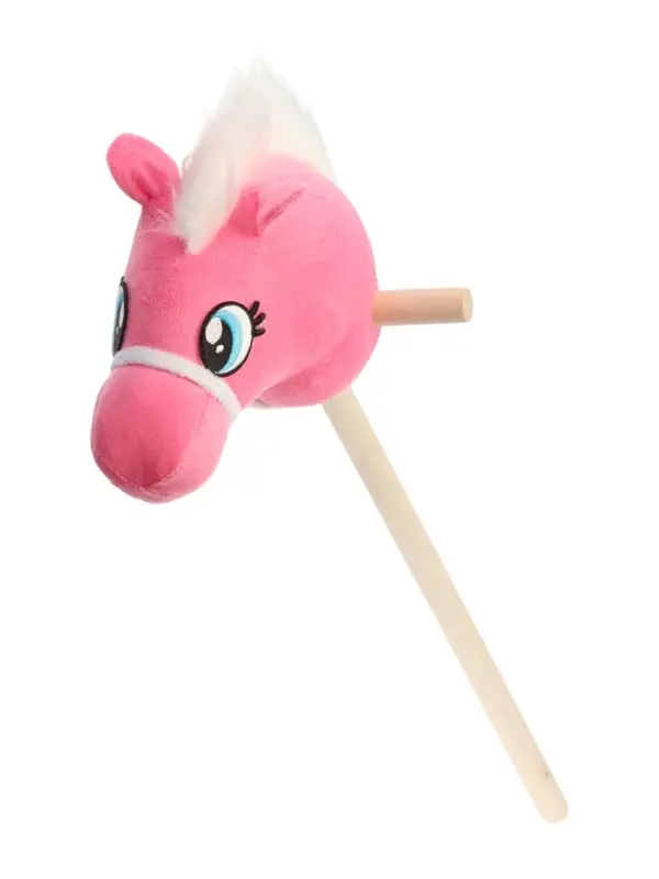 Мягкая игрушка ZABIAKA &laquo;Конь-скакун&raquo;, на палке, розовая