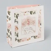 Пакет подарочный ламинированный квадратный, упаковка, &laquo;Beautiful&raquo;, 30&times;30&times;12 см