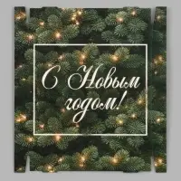 Коробка подарочная, самосборная &laquo;Еловые ветви&raquo;, 31.2&times;25.6&times;16.1 см