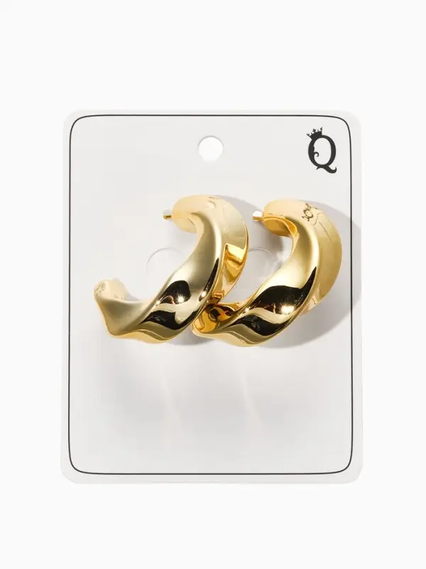 Серьги кольца &laquo;Кручение&raquo;, d=3 см, цвет золото