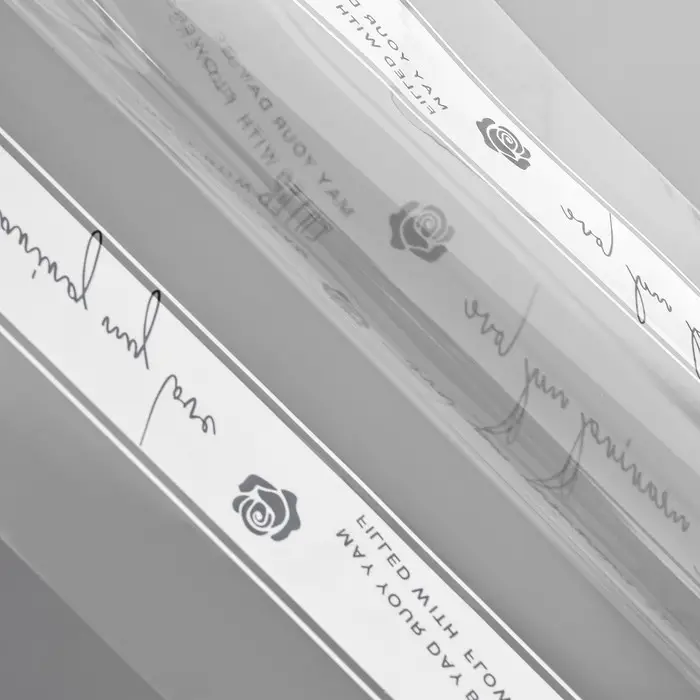 Пленка для цветов матовая, «Полоса с надписью», 58×58 см Пленка для цветов матовая, «Полоса с надписью», 58×58 см