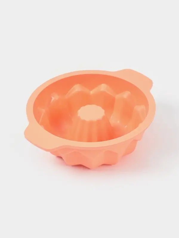 Форма для выпечки Доляна &laquo;Немецкий кекс&raquo;, силикон, 16&times;13.3 см, с ручками, персиковая