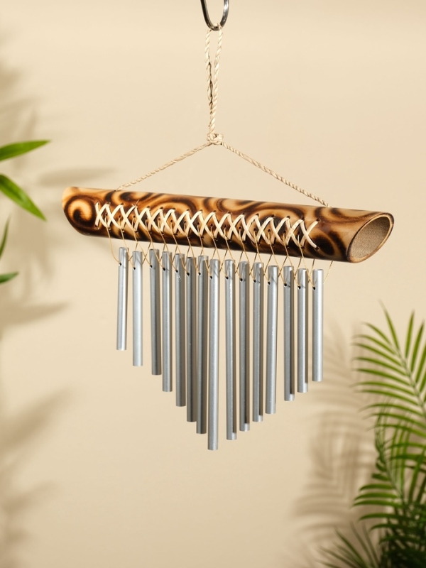 Музыка ветра Музыка ветра "Тропики" бамбук, алюминий, 35х4х40 см, цв. коричневый