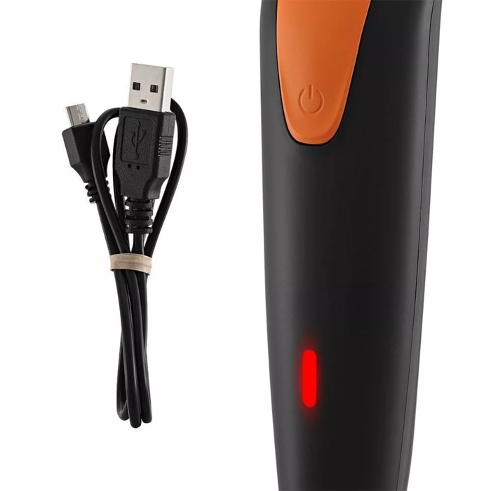 Триммер для волос Kitfort KT-3124-2, для бороды/усов, от АКБ, чёрно-оранжевый Триммер для волос Kitfort KT-3124-2, для бороды/усов, от АКБ, чёрно-оранжевый