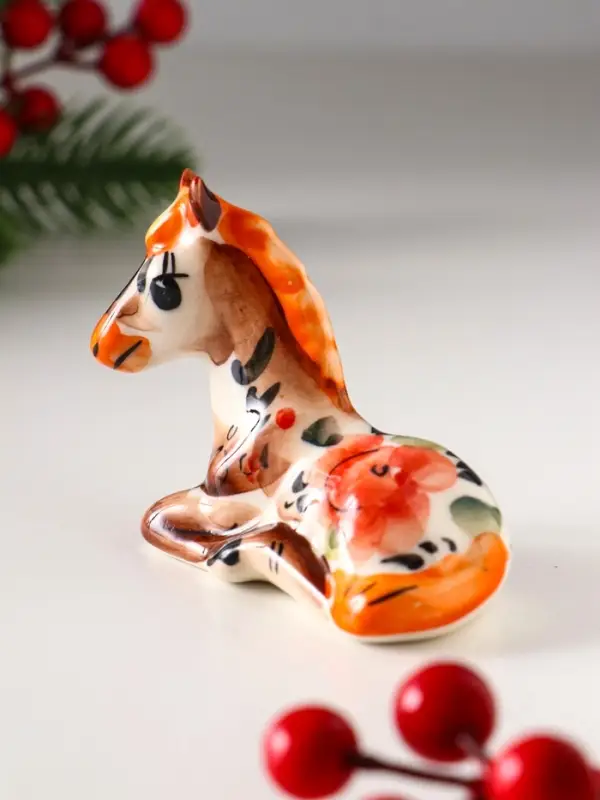 Сувенир Лошадь лежащая, 7*9 см, цвет