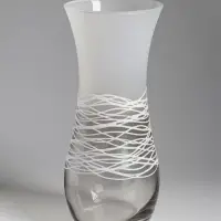 Ваза &laquo;Полли&raquo;, дымка, волна, h=26 см, стекло