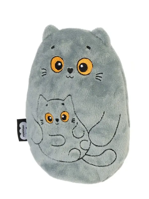 Мягкая игрушка - грелка &laquo;Кошка с котёнком&raquo;, с вишнёвыми косточками, 17 см
