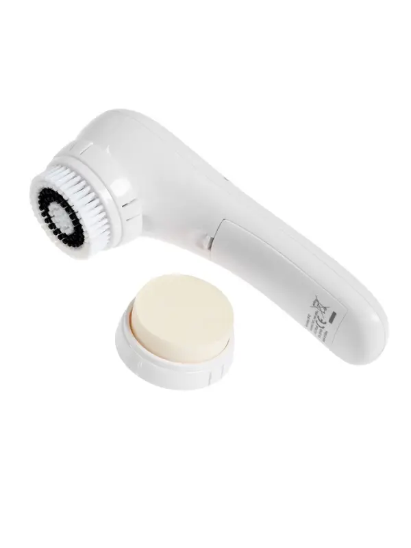 Массажер для лица SR-02, влагостойкий, чистка и пилинг,3 насадки: щетка, спонж, 2хАА Массажер для лица SR-02, влагостойкий, чистка и пилинг,3 насадки: щетка, спонж, 2хАА