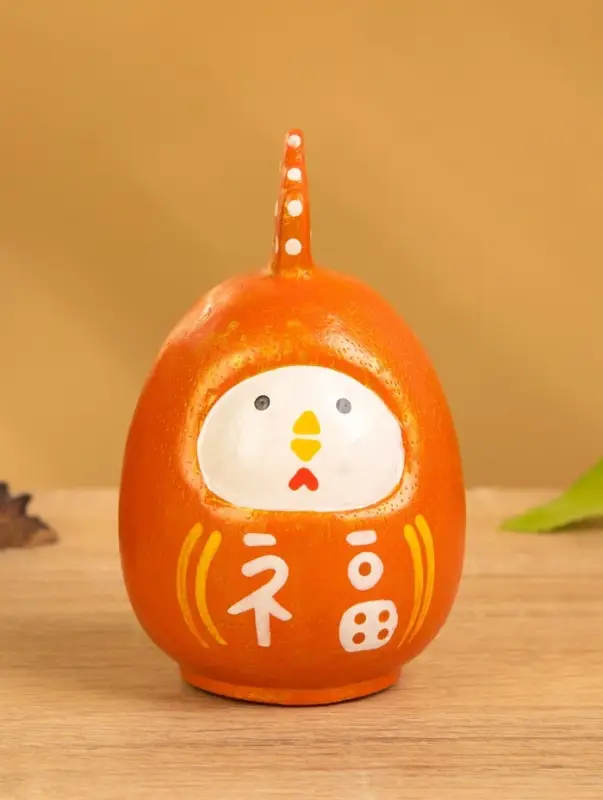 Деревянная кукла кокеши "Цыпленок" цв. красный, 6х6х9 см