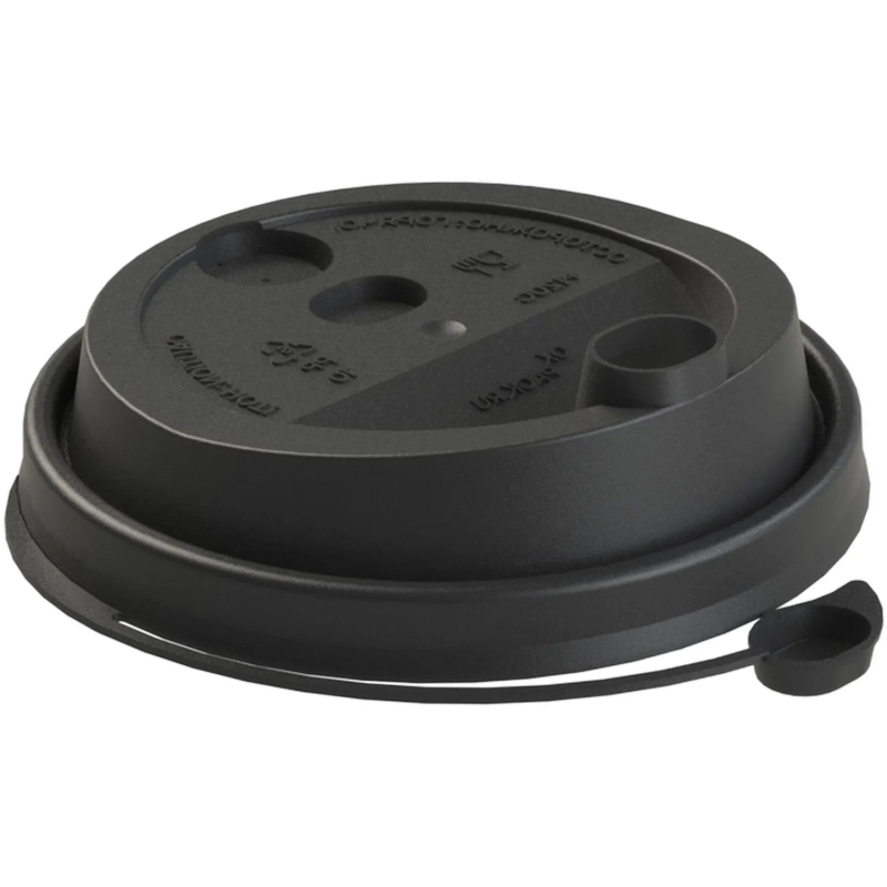 Крышка д/стакана, d-80мм ПП черная М, ПЩ Hide УС-Кр 1000шт/кор