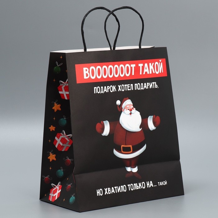 Пакет подарочный новогодний крафтовый «Тебе», 28 х 32 х 15 см Пакет подарочный новогодний крафтовый «Тебе», 28 х 32 х 15 см