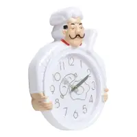 Часы настенные интерьерные &laquo;Шеф&raquo;, серия: Кухня, бесшумные, плавный ход, 29.5&times;23 см, d=16.5 см, белые