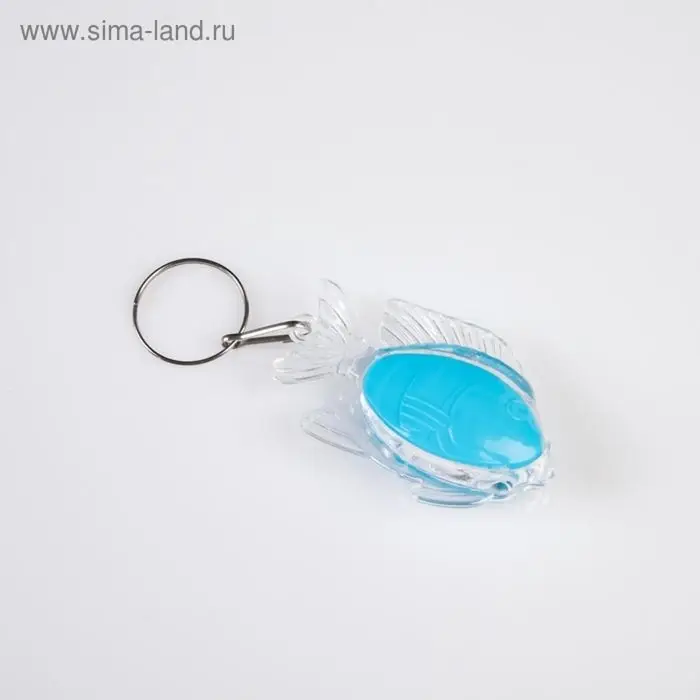 Фонарик брелок для ключей на кольце «Рыбка», 1 режим, 2×AG13, 3.5×5.5 см, МИКС Фонарик брелок для ключей на кольце «Рыбка», 1 режим, 2×AG13, 3.5×5.5 см, МИКС