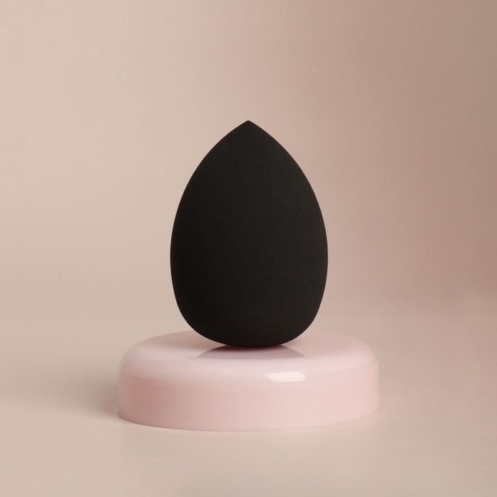 Спонж для макияжа «Капля», 6 × 4 см, увеличивается при намокании, в футляре, цвет чёрный Спонж для макияжа «Капля», 6 × 4 см, увеличивается при намокании, в футляре, цвет чёрный