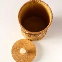 Туес большой "Конек-Горбунок", D13 смхH(с хватком)27,5 см, береста