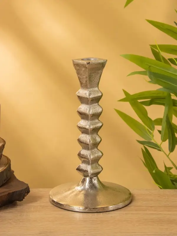 Подсвечник "Башня" алюминий 12х12х21 см