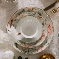 Тарелка WY Pink O'hara, d=20 см, фарфор, зелёная