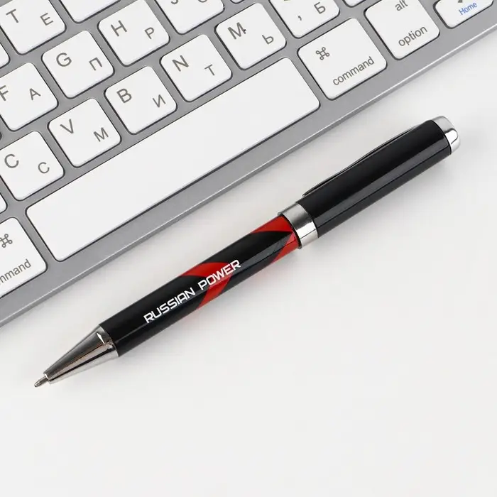 Ручка металл шариковая «Russian power», синяя паста, 1 мм, фурнитура серебро Ручка металл шариковая «Russian power», синяя паста, 1 мм, фурнитура серебро
