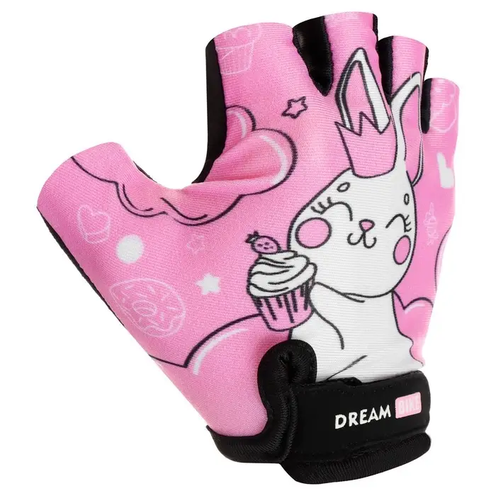 Перчатки велосипедные Dream Bike, детские, р. M, розовые Перчатки велосипедные Dream Bike, детские, р. M, розовые