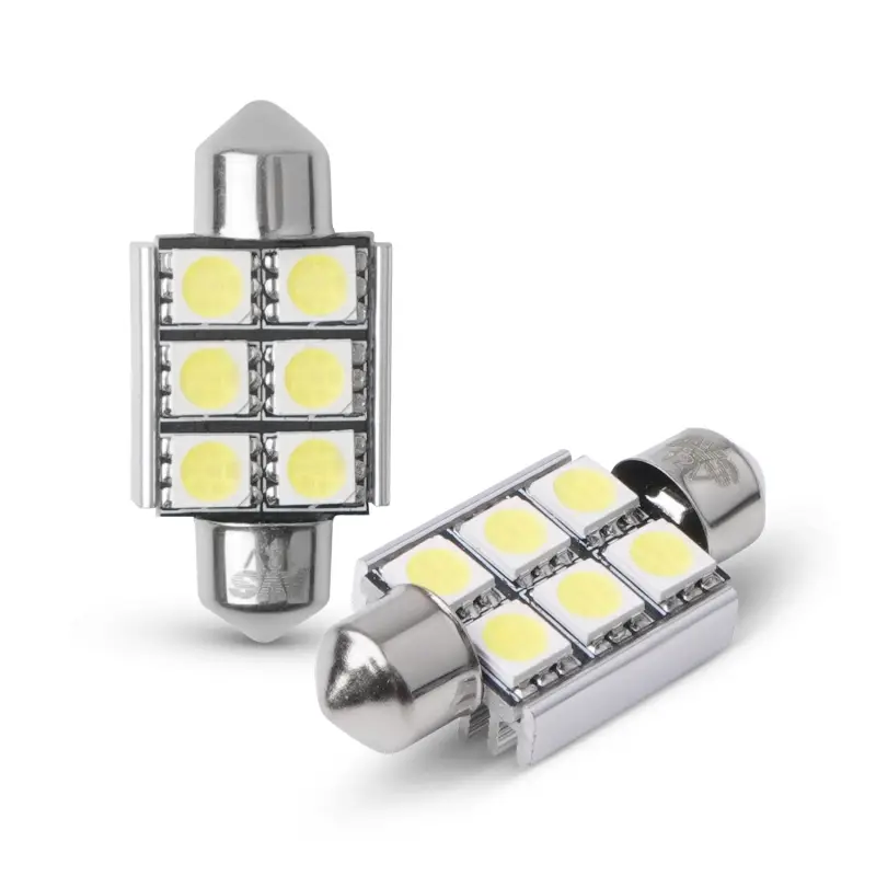 C008A Т11/белый/ (SV8,5/8) 36mm 6x5050 SMD CANBUS, блистер 2 шт.