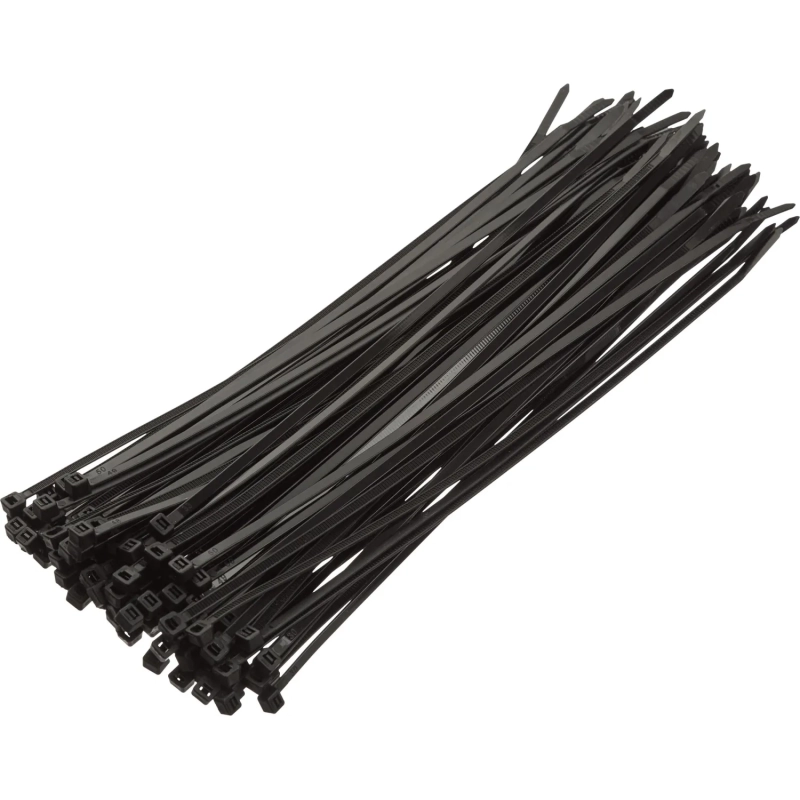 Хомут стяжка нейлоновая Topfort 5х300 (4,8х300 мм) чёрный 100 шт/уп