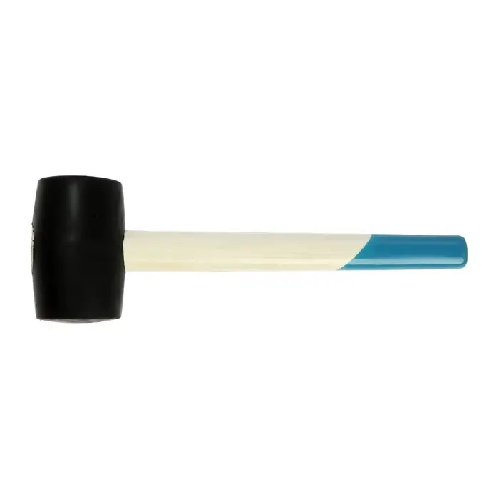Киянка ТУНДРА, деревянная рукоятка, черная резина, 350 г