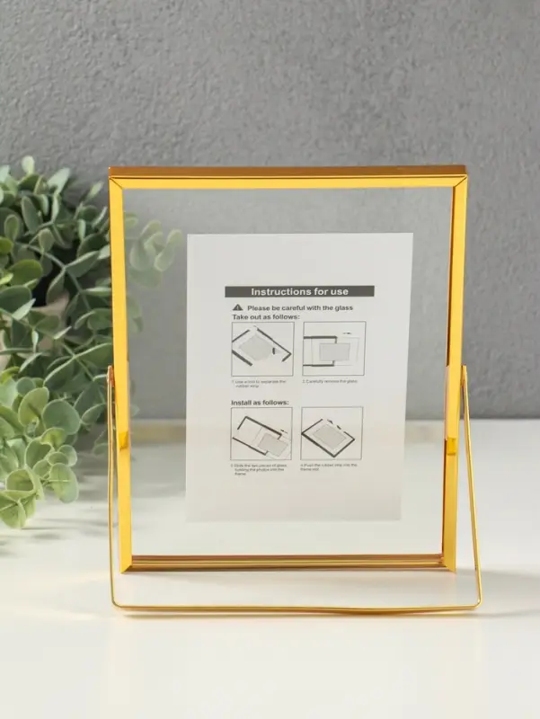 Фоторамка металл на 1 фото 15х20 см Фоторамка металл на 1 фото 15х20 см "Лофт" золото гальваника 1,2х16,5х21,8 см