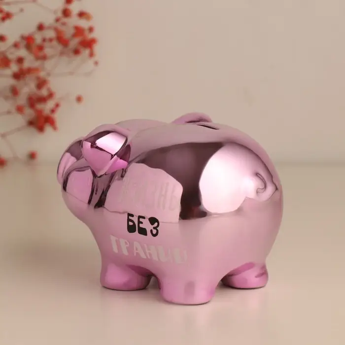 Копилка для денег &laquo;Хрюша в загоне. Не ставь мне рамки. Жизнь без границ&raquo;, керамика, 15.5&times;11.7&times;9.5 см