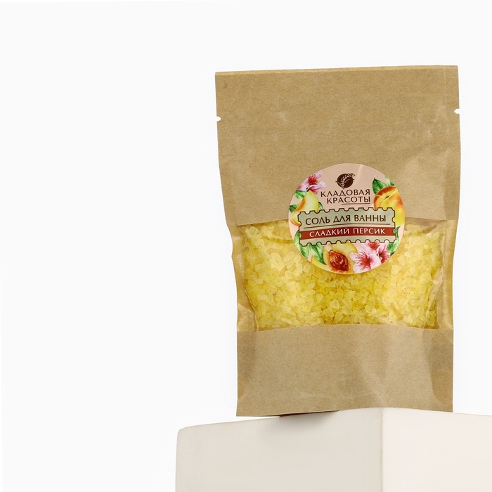 Соль для ванны с ароматом сладкого персика, 150 г Соль для ванны с ароматом сладкого персика, 150 г