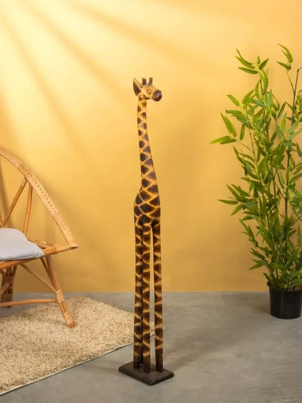 Сувенир Сувенир "Жираф" дерево 20х13х120 см, цв. бежево-коричневый