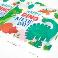 Скатерть одноразовая Dino birthday, 108&times;180 см