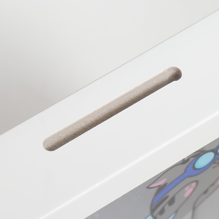 Копилка интерьерная пластик Копилка интерьерная пластик "Котик с рюкзаком ракетой - На покорение космоса" 17х12х3,8 см