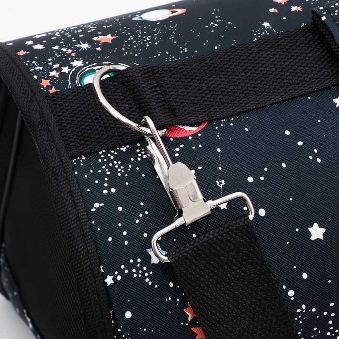 Сумка-переноска каркасная  Сумка-переноска каркасная "Звёздное небо", размер M, 40 х 21 х 27 см, чёрная