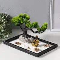 Сад Дзен "Будда у раскидистого дерева" песок+камни+аромапалочки 29,7х19,8х18 см