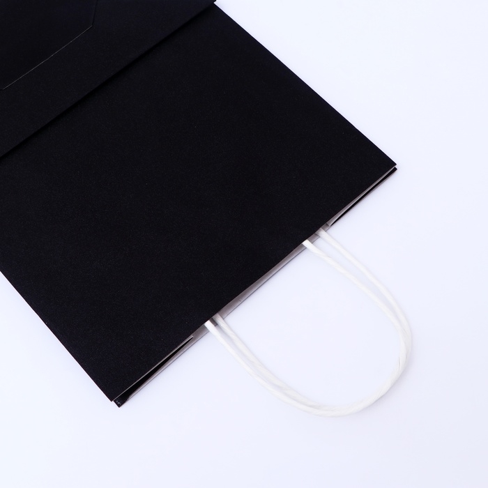 Пакет подарочный бумажный с глиттером чёрный, 21 х 11 х 27 см Пакет подарочный бумажный с глиттером чёрный, 21 х 11 х 27 см