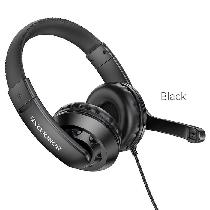 Наушники Borofone BO102, игровые, накладные, микрофон, 3.5 мм, 1.2 м, чёрные Наушники Borofone BO102, игровые, накладные, микрофон, 3.5 мм, 1.2 м, чёрные
