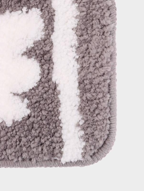 Коврик Доляна Daisies, 40×60 см, микрофибра, серый Коврик Доляна Daisies, 40×60 см, микрофибра, серый