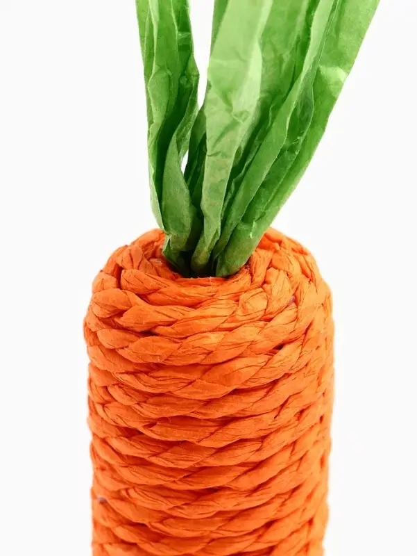Игрушка-когтеточка для кошек "Морковка", 20 см, оранжевая