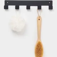 Вешалка настенная 5 крючков, цвет черный