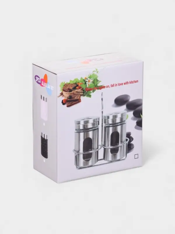 Набор для специй Набор для специй "Стиль" 2 шт, на подставке, 130 мл