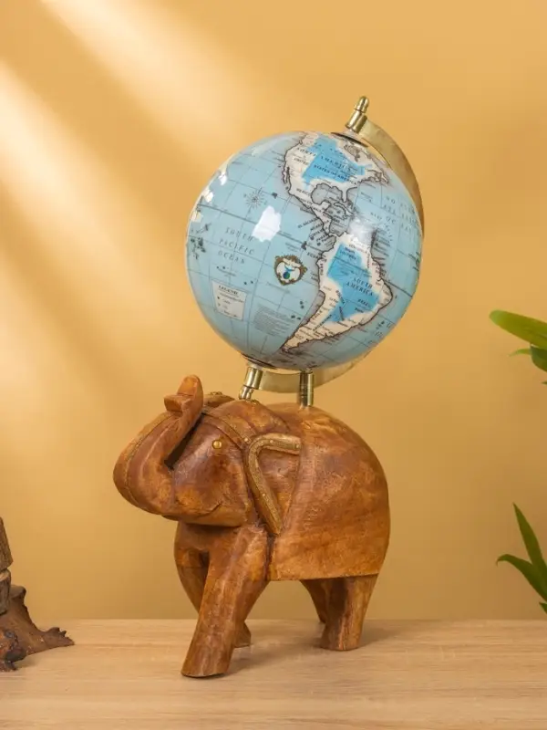 Глобус сувенирный, 25×16×36 см, подставка дерево