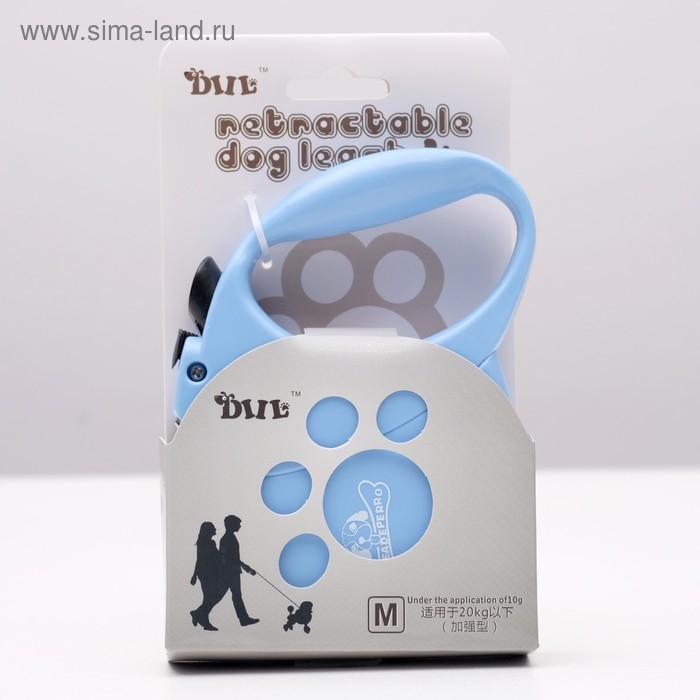 Рулетка DIIL, 4 м, до 20 кг, лента, голубая Рулетка DIIL, 4 м, до 20 кг, лента, голубая