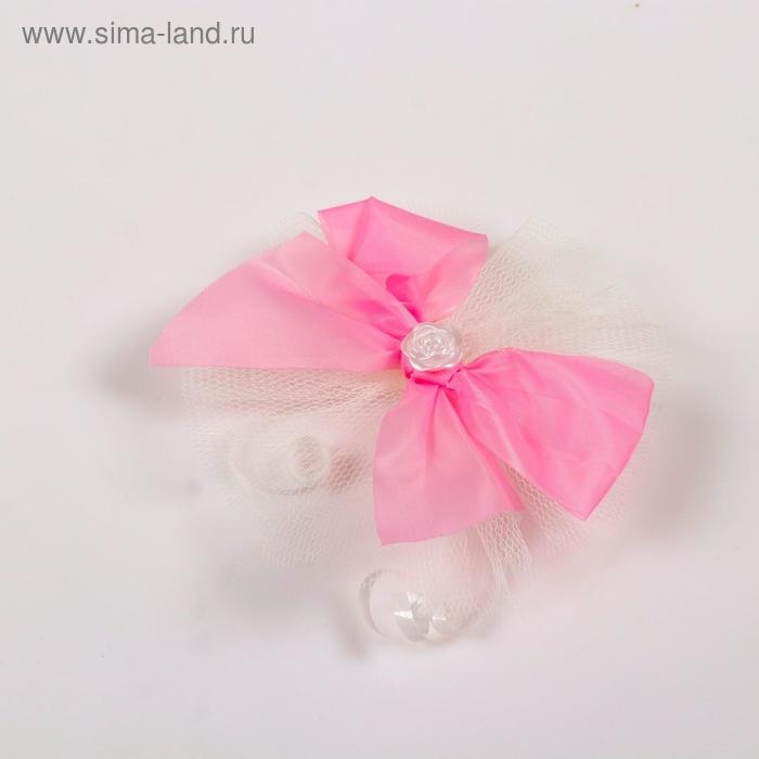 Бантики на ручки свадебного автомобиля, 4 шт., розовые