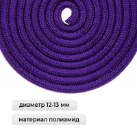 Скакалка для художественной гимнастики утяжелённая Grace Dance, 2.5 м, цвет фиолетовый