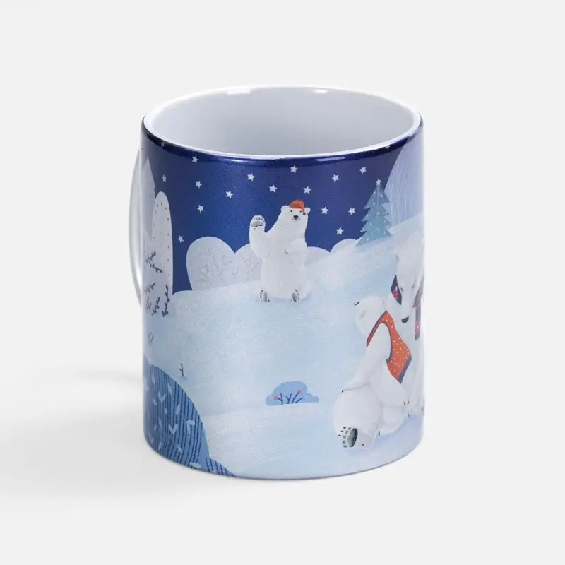 Кружка &laquo;Праздничный полюс&raquo;, серебристая